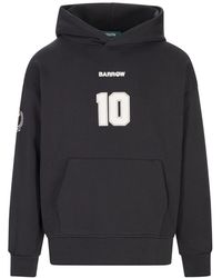Barrow - Schwarzer Logo Hoodie Mit Drucken - Lyst
