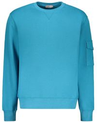 Herno - Katoenen Crew-Neck Sweatshirt Met Flap Pocket - Lyst