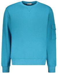Herno - Katoenen Crew-Neck Sweatshirt Met Flap Pocket - Lyst