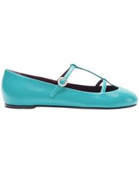 SCAROSSO - Linda I Turquoise Ballerinas - Lyst