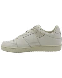 Guess - Schoenen ,Wit ,Katoen Sava Mid Mixed-Leather High-Top Sneakers - Lyst