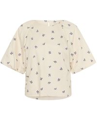 Part Two - Overhemden ,Blauw Boeket Print Stijlvolle Top - Lyst