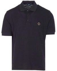 Herno - Blauwe Polo Hemden Met Geborduurd Logo - Lyst