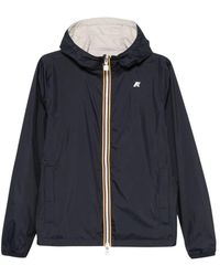 K-Way - Jassen ,Blauw ,Nylon Jake Plus. 2 Reversible Jacket - Lyst