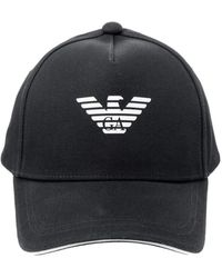 Emporio Armani - Stilvolle Schwarze Hüte & Mützen Für Männer - Lyst