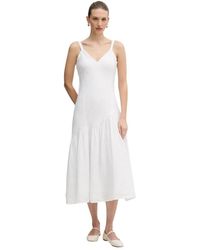 DKNY - Linnen Midi Jurk - Lyst