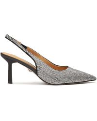 Kazar - Slingback-Pumps Verziert Mit Silbernen Kristallen - Lyst