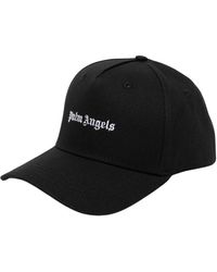 Palm Angels - Klassische logo-mütze,schwarze logo-bestickte baumwollkappe - Lyst