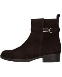 Gabor - Braune Wildleder-Stiefeletten Mit Schnalle - Lyst