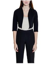 Rinascimento - Truien & Vesten ,Zwart ,Polyester Top Met Lange Mouwen En Blote Schouders - Lyst