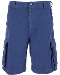 ERL - Korte Broeken ,Blauw ,Katoen Cargo Shorts Woven - Lyst