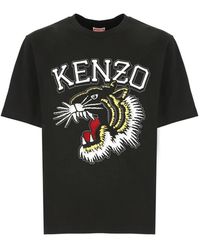 KENZO - Black Cotton Tiger T-shirt - Lyst