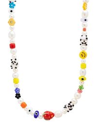 Nialaya - 's panda pearl choker with assorted beads - Lyst