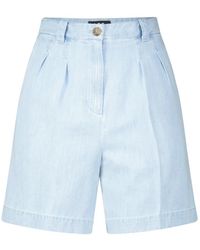 A.P.C. - Korte Broeken ,Blauw ,Denim Denimstyle Shorts Met Wijde Pijpen - Lyst
