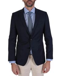 HUGO - Jassen ,Blauw ,Wol Huge 6 Slim Fit Jacket - Lyst