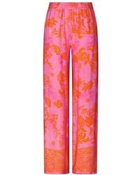 Emily Van Den Bergh - Geblümte Hose Mit Weitem Bein - Lyst