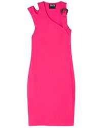 Versace Jeans Couture - Barock Schnalle Midi Kleid - Lyst