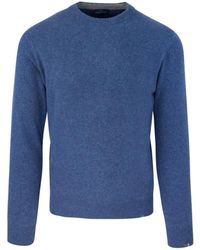 Paul & Shark - Truien & Vesten ,Blauw ,Wol Blauwe Trui Met Ronde Hals - Lyst