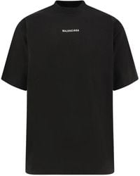 Balenciaga - Camiseta De Jersey De Algodon Con Logo - Lyst