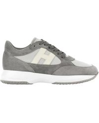 Hogan - Schoenen ,Grijs ,Leer Interactive Sneakers - Lyst