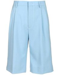 Tagliatore - Wide Leg Bermuda Shorts - Lyst