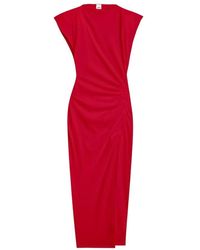 Isabel Marant - Rotes Schultergepolstertes Kleid - Lyst