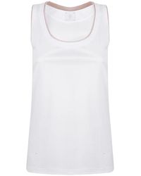 Eleventy - Tops ,Wit ,Katoen Witte Katoenen Top - Lyst