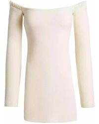 KHAITE - Kleedjes ,Wit ,Wol Wollen Mini Jurk Octavia - Lyst
