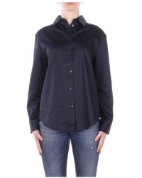 Max Mara - Overhemden ,Blauw ,Katoen Mm Shirts Blauw - Lyst