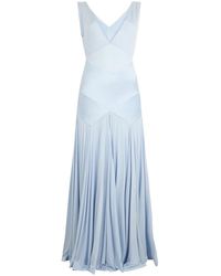 Self-Portrait - Maxi-Jurk Met Wijde Halslijn - Lyst