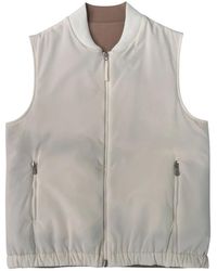 Gran Sasso - Jassen ,Wit ,Katoen 78290 Reversible Vest - Lyst