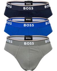 HUGO - Ondergoed ,Veelkleurig ,Katoen Elastische Katoenen Briefs 3-Pack - Lyst