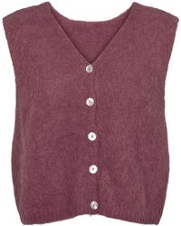 American Dreams - Truien & Vesten ,Paars ,Wol Telma Vest - Lyst