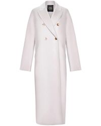 CESARE GASPARI - Luxe cappotto lungo rosie - bianco - Lyst