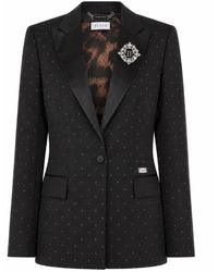 Philipp Plein - Boyfriend Fit Blazer Crystal Strass - Lyst