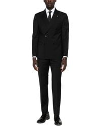 Manuel Ritz - Kostuums ,Zwart ,Wol Double Breasted Suit - Lyst