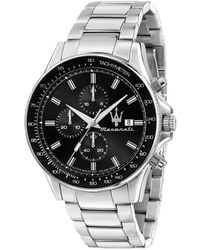 Maserati - Cronografo & data orologio acciaio inox - Lyst