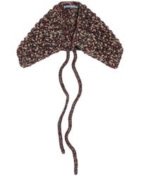 Prada - Melange Woll-Strickkragen - Lyst