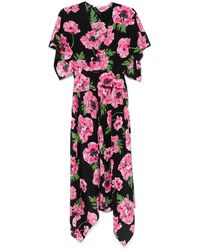 Stella McCartney - Vestido midi con estampado floral - Lyst