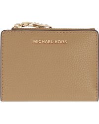 Michael Kors - Accessoires ,Leer Portemonnee Van Geruwde Leer Met Drukknoopsluiting - Lyst