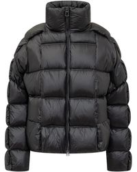 RAXXY - Jassen ,Zwart ,Nylon Oversized Gewatteerde Donsjas Met Capuchon - Lyst
