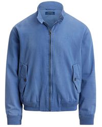 Ralph Lauren - Jassen ,Blauw ,Katoen Zip-Up Katoenen Jack - Lyst