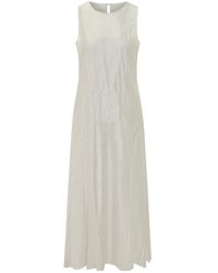 Calvin Klein - Kleedjes ,Wit ,Polyester Voile Maxi Jurk - Lyst
