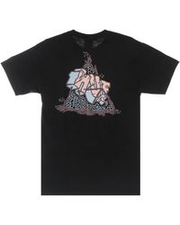 Huf - Zwarte Triple Triangle Tee Korte Mouw - Lyst