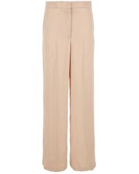 Jucca - Broeken ,Roze ,Roze Viscose Broek Met Verborgen Sluiting - Lyst