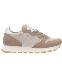 Sun 68 - Ally Glitter Textile Sneaker - Lyst