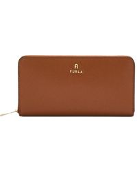 Furla - Accessoires ,Bruin ,Leer Camelia Xl Zip Around - Lyst