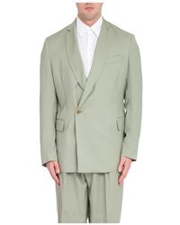 Costumein - Jassen ,Groen ,Wol 1-Knoops Wollen Blazer - Lyst