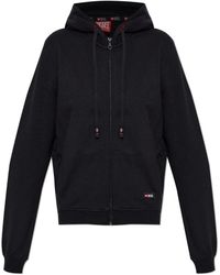DIESEL - Hoodies & Sweatvesten ,Zwart ,Katoen Harriet-D-Core Sweatshirt - Lyst