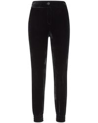 Philipp Plein - Broeken ,Zwart ,Polyester Velvet Jogging Broek - Lyst